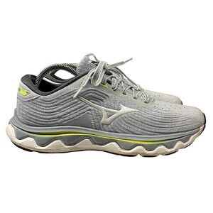 Mizuno Women's 9.5 Wave Horizon 6 Grey Lime Stability Running Shoes Comfort Flaw
